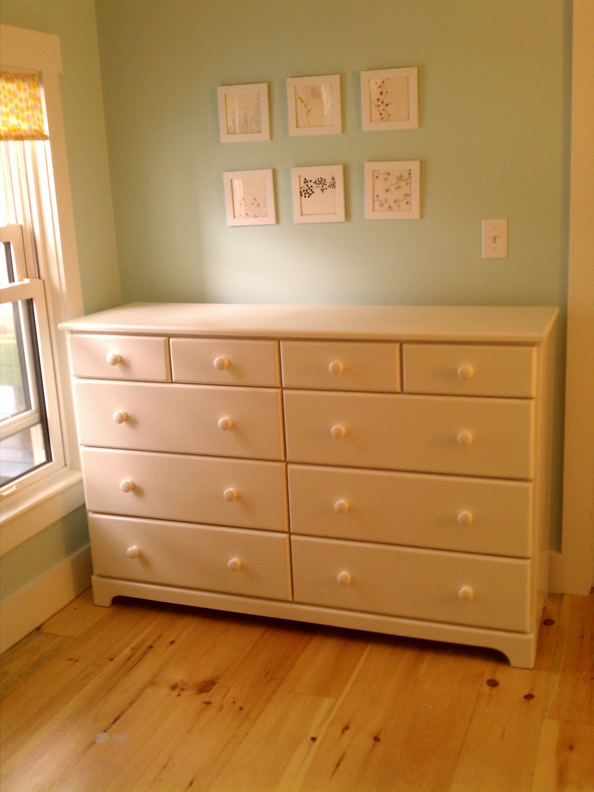 The new double dresser for the girls' room!